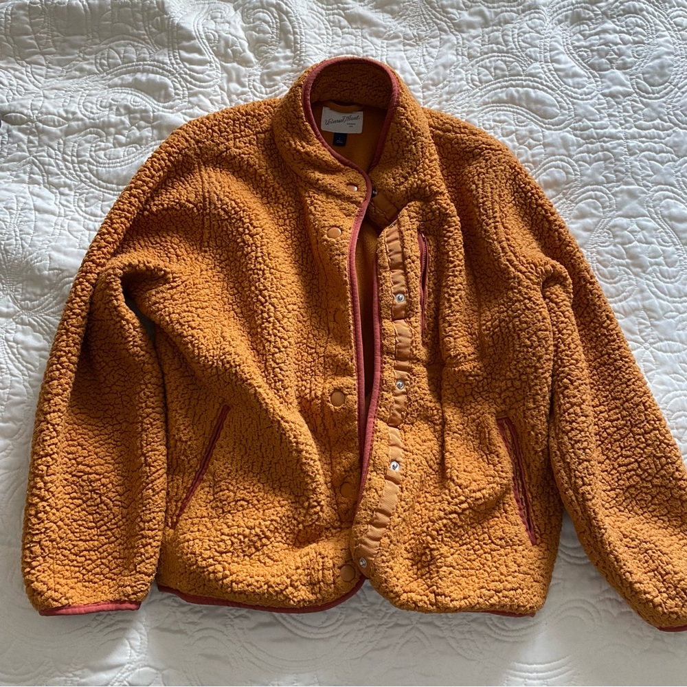 Universal threads burnt orange Sherpa jacket